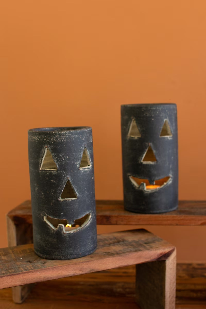 Black Clay Jack-O-Lantern-Case of 6