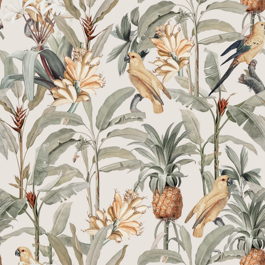 Tropical Sunshine | Luxe Traditional Wallpaper