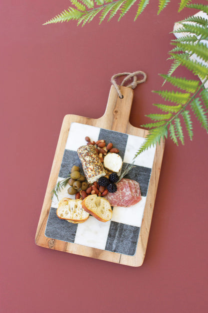 Checkered Marble Cheese Board