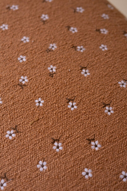Upholstered Bench With Flower Detail