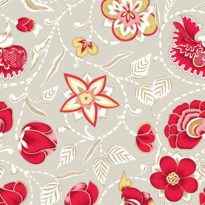 Nordic Bloom | Luxe Traditional Wallpaper
