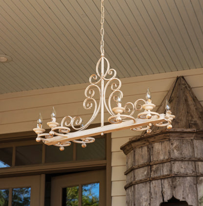 Horizontal Iron Filigree Chandelier