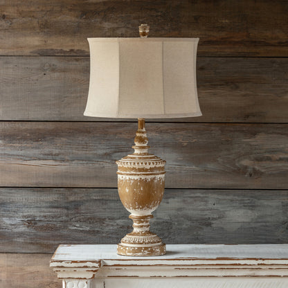 White Washed Finial Lamp Min. 2 (Restock ETA 9/12)