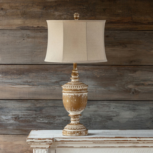 White Washed Finial Lamp Min. 2 (Restock ETA 9/12)