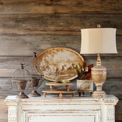 White Washed Finial Lamp Min. 2 (Restock ETA 9/12)