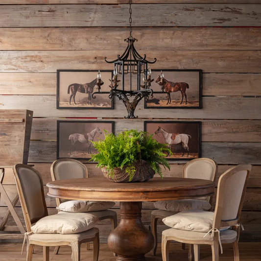 English Equestrian Manor Prints, Set of 4
