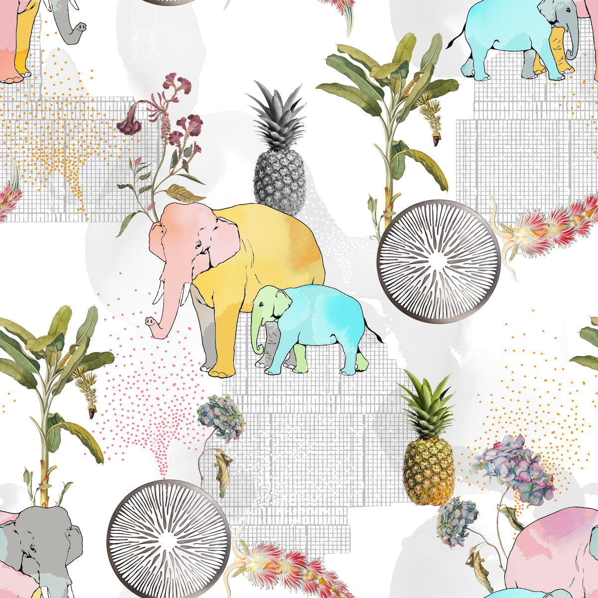 Elephant in the Room | Clay Coated | Wallpaper