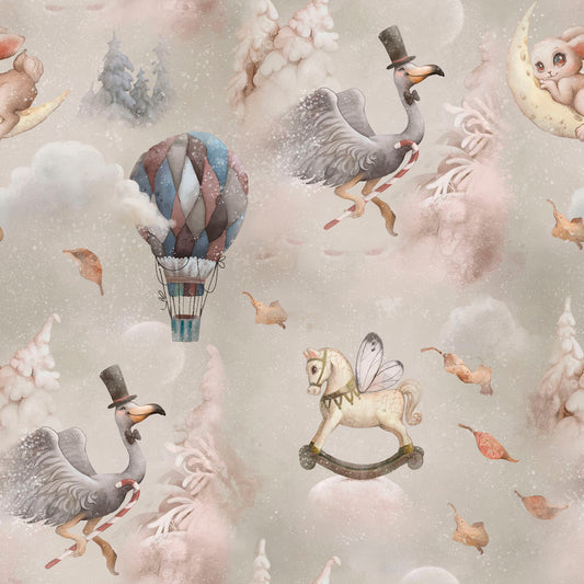 Magical Nursery | Peel and Stick | Fabric Wallpaper