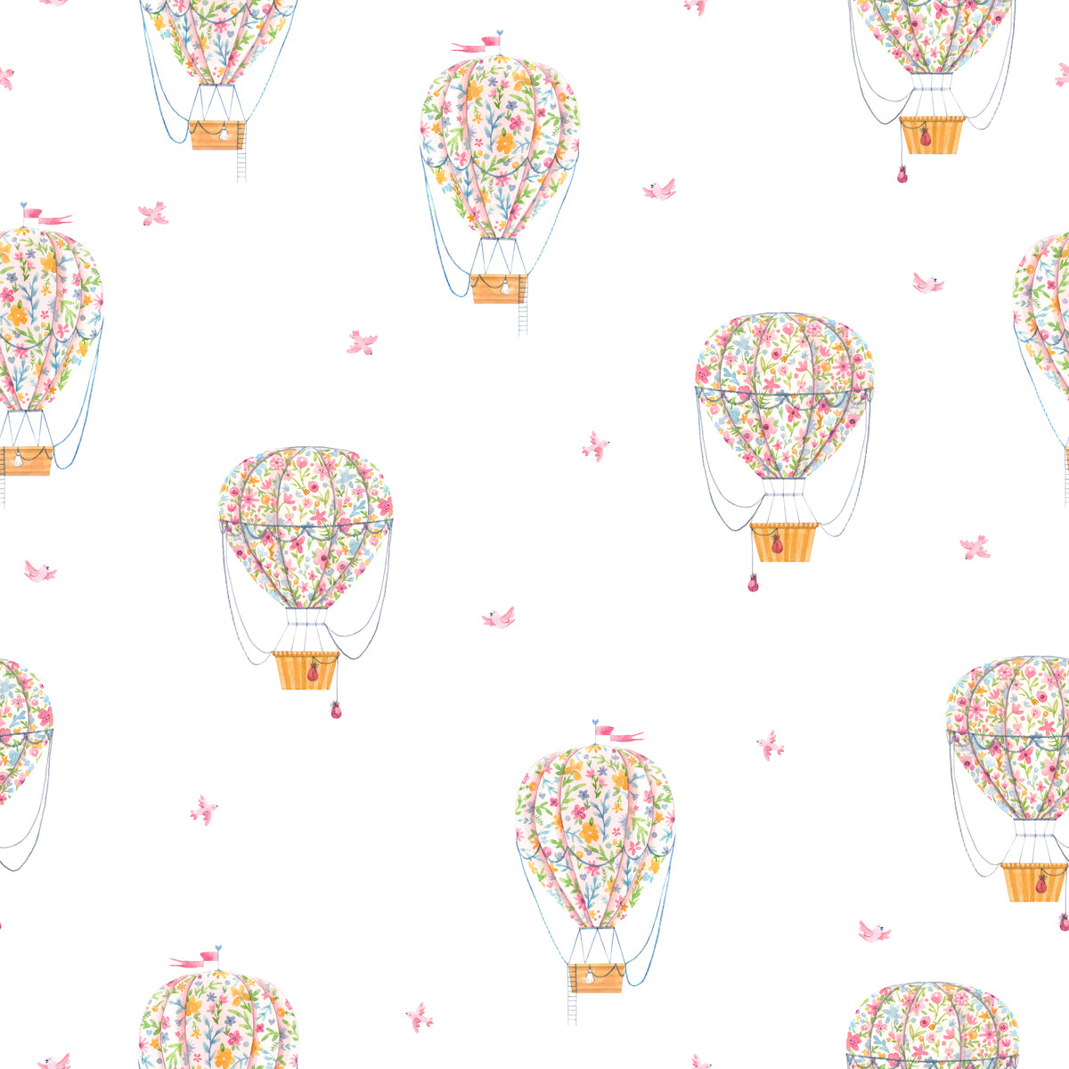 Hot Air Balloon | Grasscloth | Wallpaper