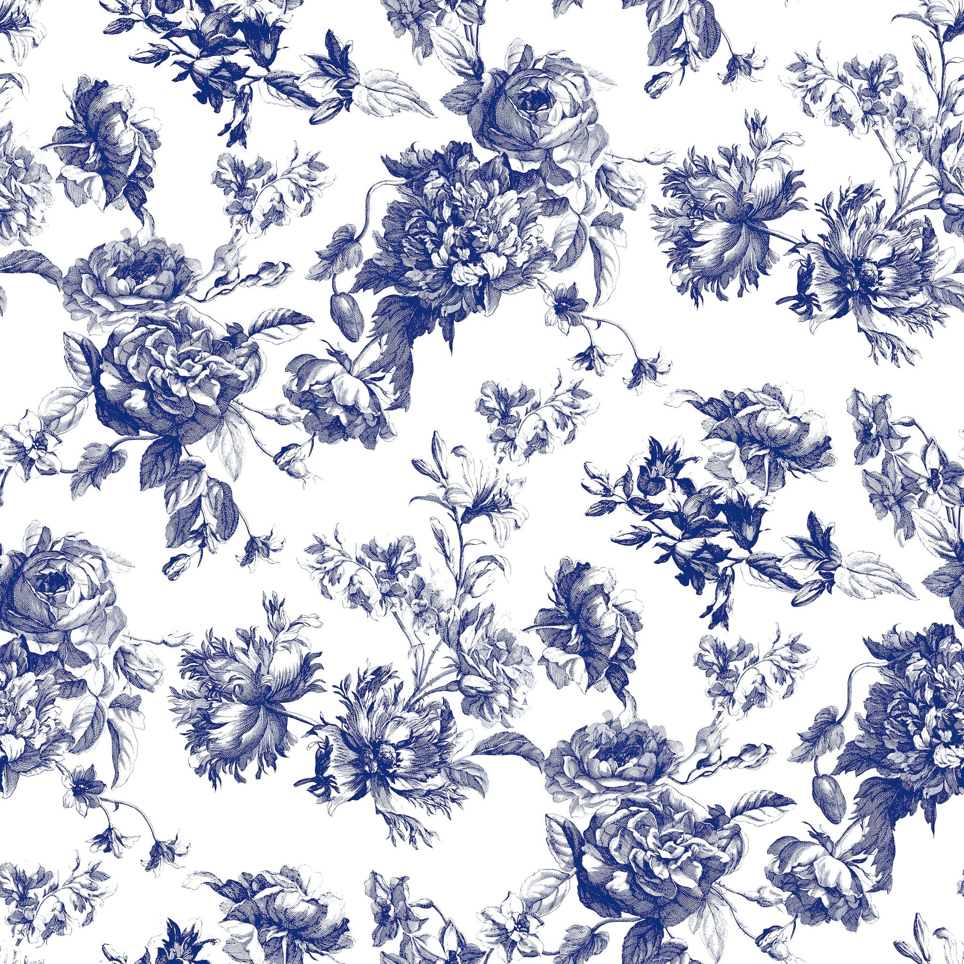 blue toile vintage wallpaper peel and stick removable