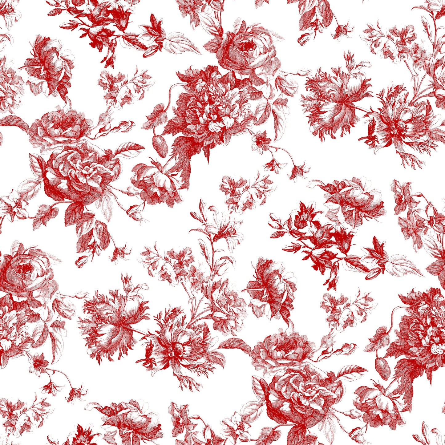 red toile vintage wallpaper peel and stick removable