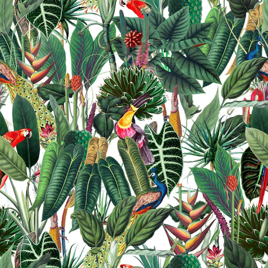 tropical rainforest peel and stick removable fabric wallpaper