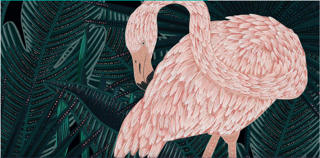 Florida Flamingo | Clay Coated | Wallpaper