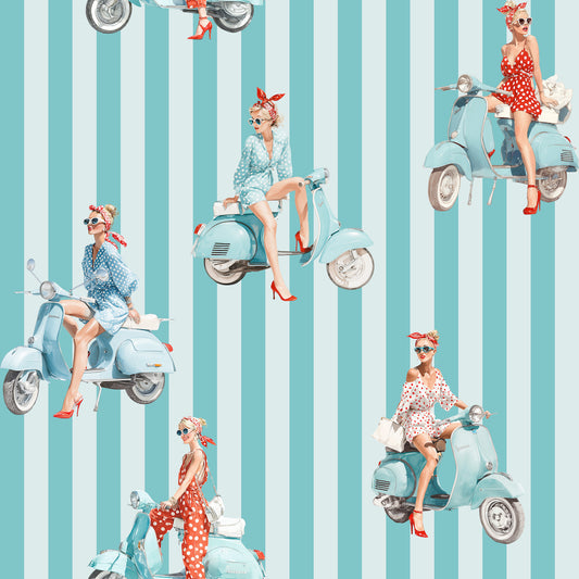 Vespa Gangster | Pre-Pasted Wallpaper