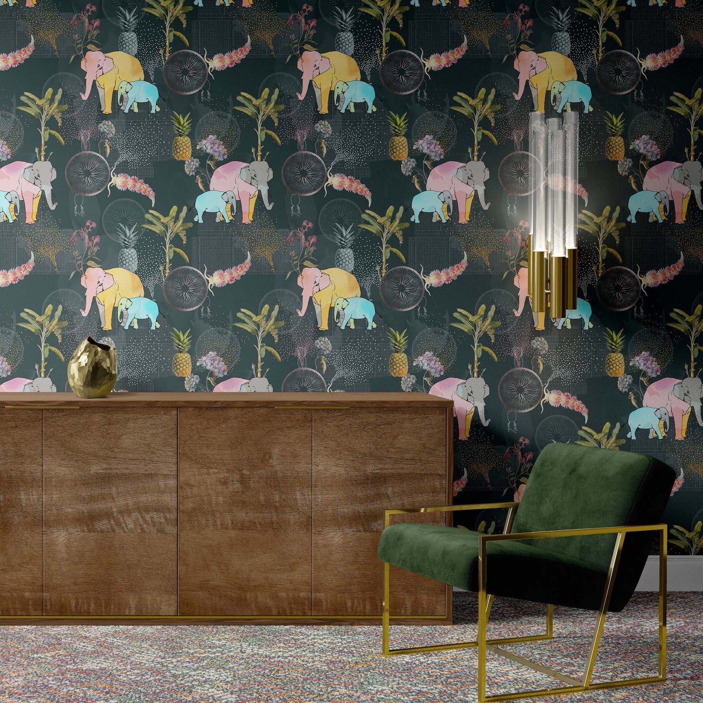 Elephant in the Room | Clay Coated | Wallpaper