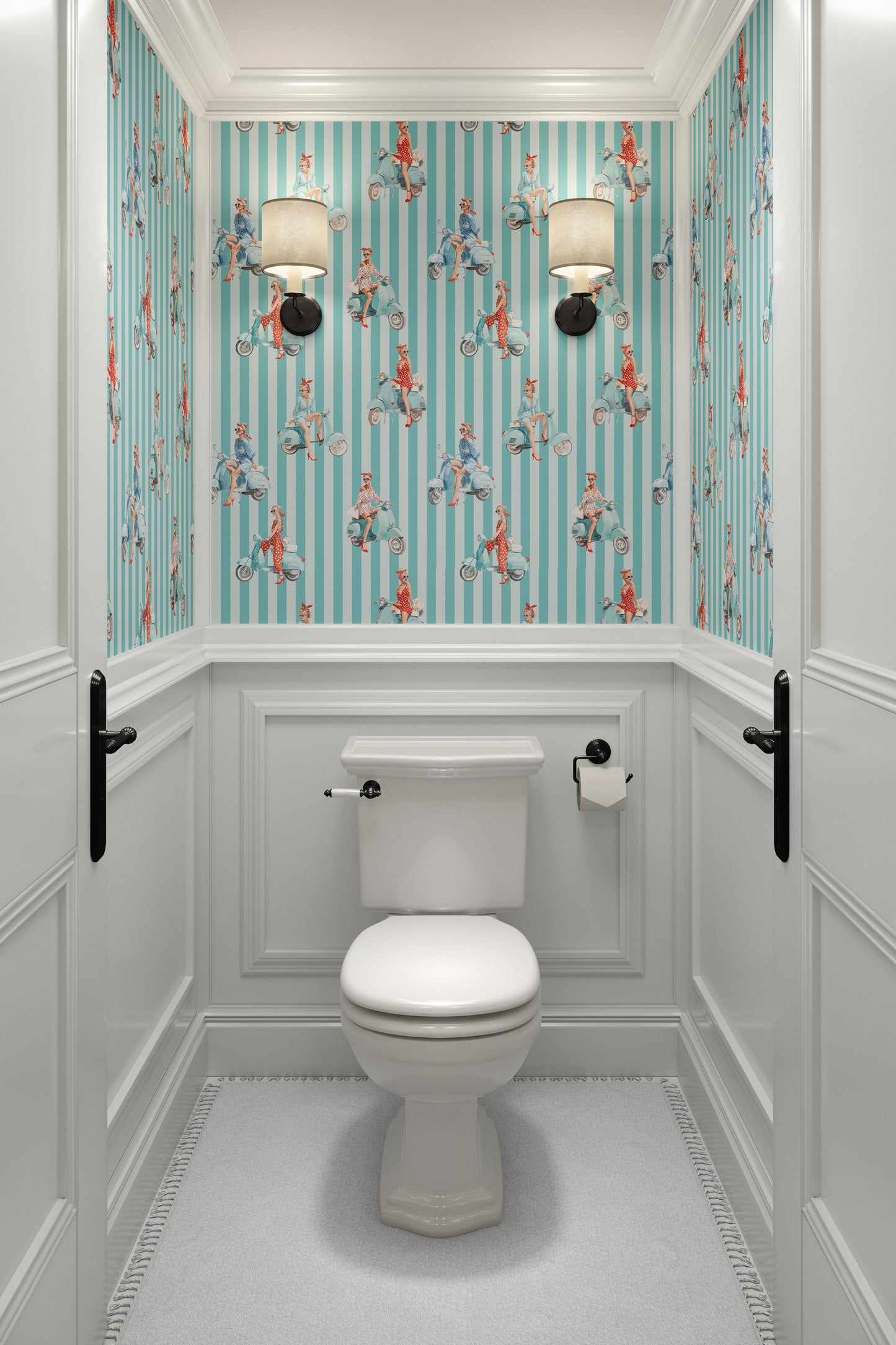 Vespa Gangster | Luxe Traditional Wallpaper