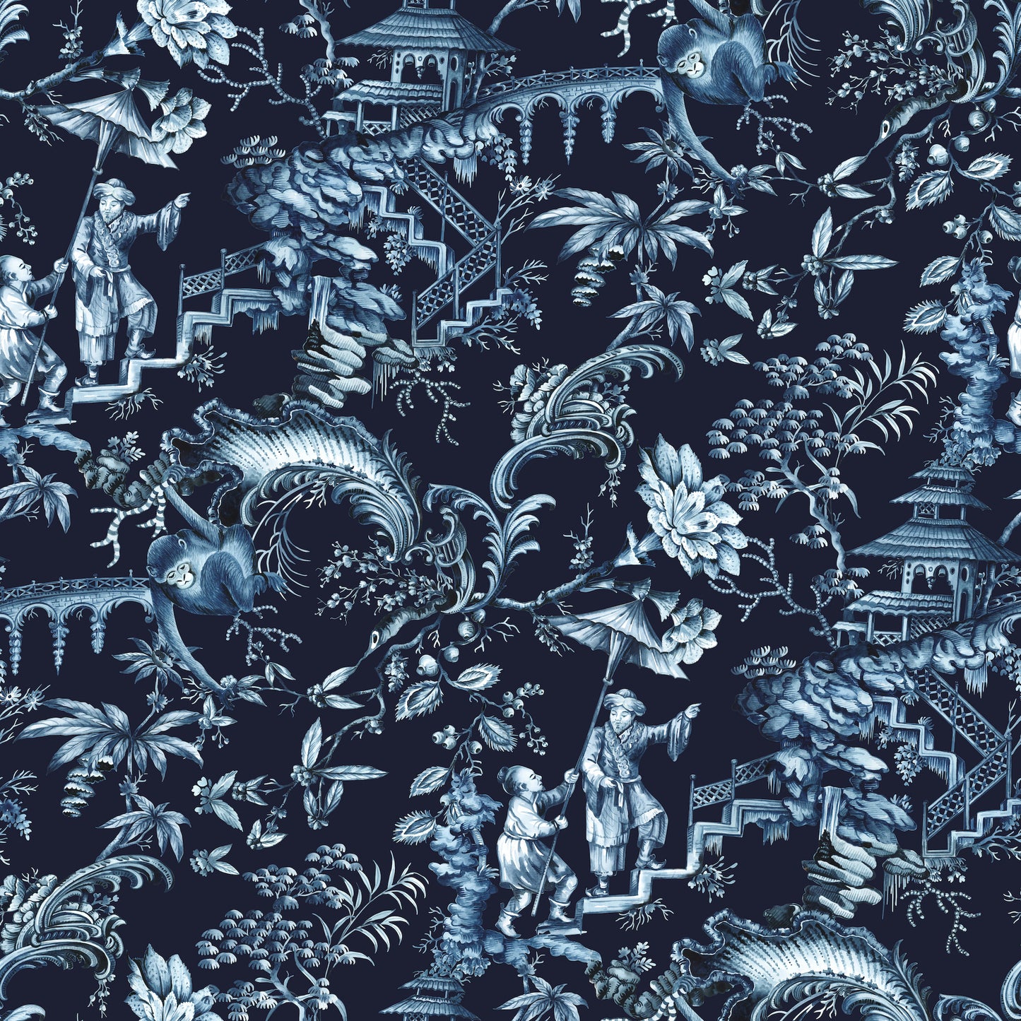 The Orient | Peel and Stick | Fabric Wallpaper