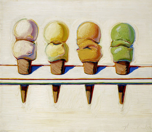 wayne thiebaud four ice cream cones fine art museum print 