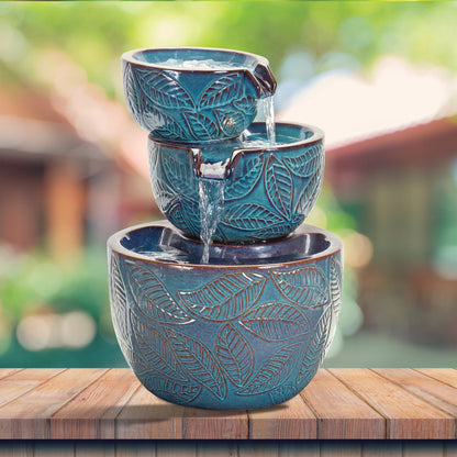 Indigo Ceramic Fountain (Avail 1/4)