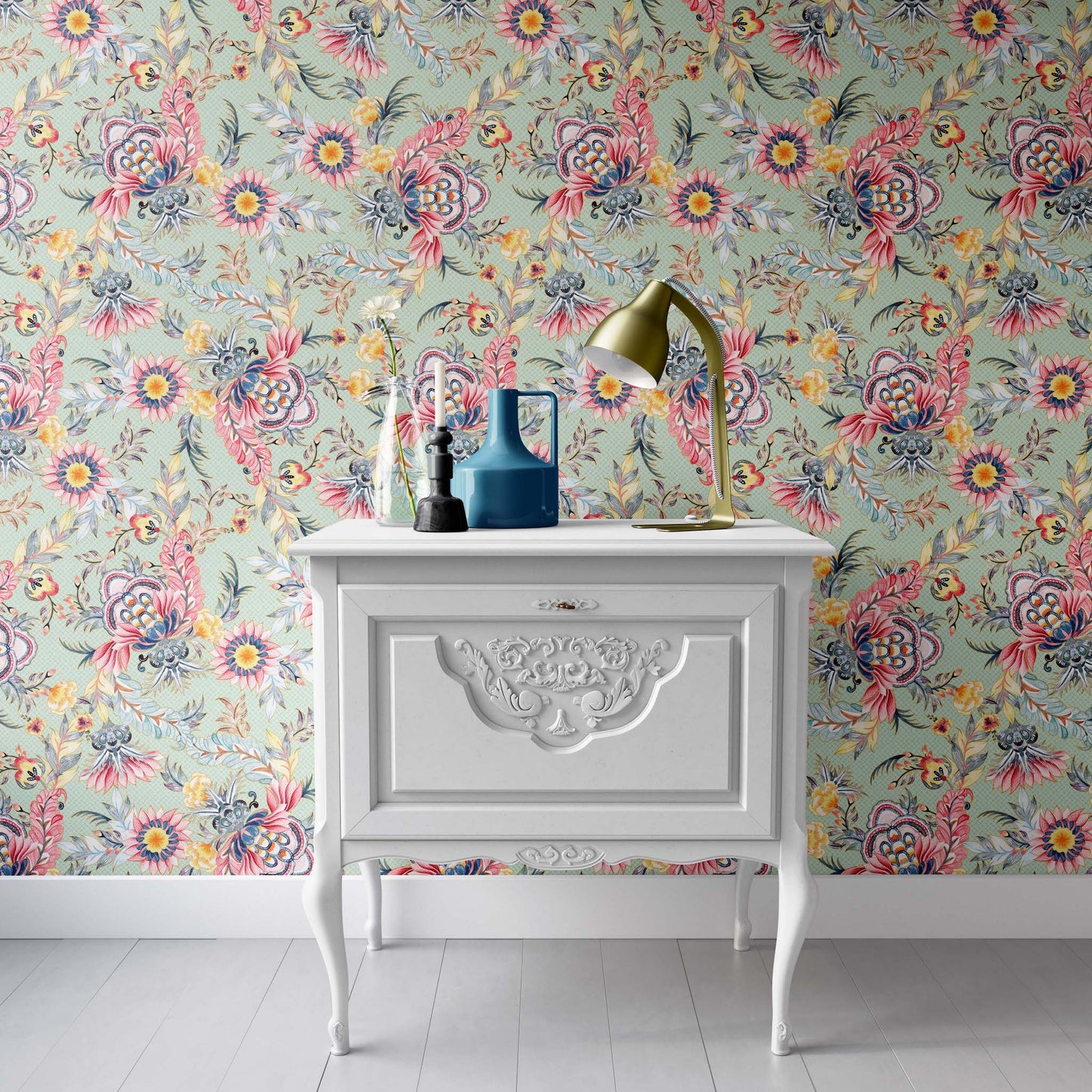 Calico | Peel and Stick | Fabric Wallpaper