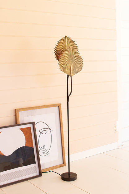 Floor Lamp With Gold Leaves