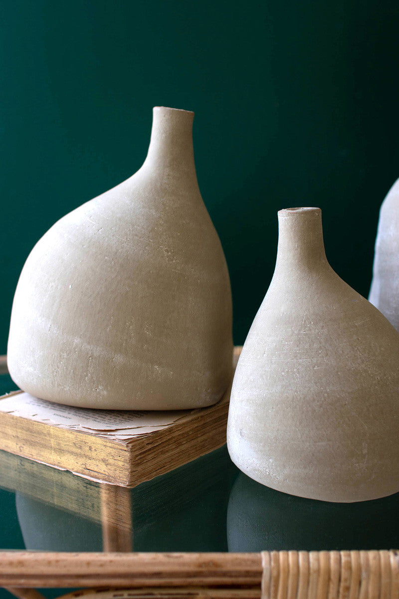Teardrop Clay Bud Vases Set