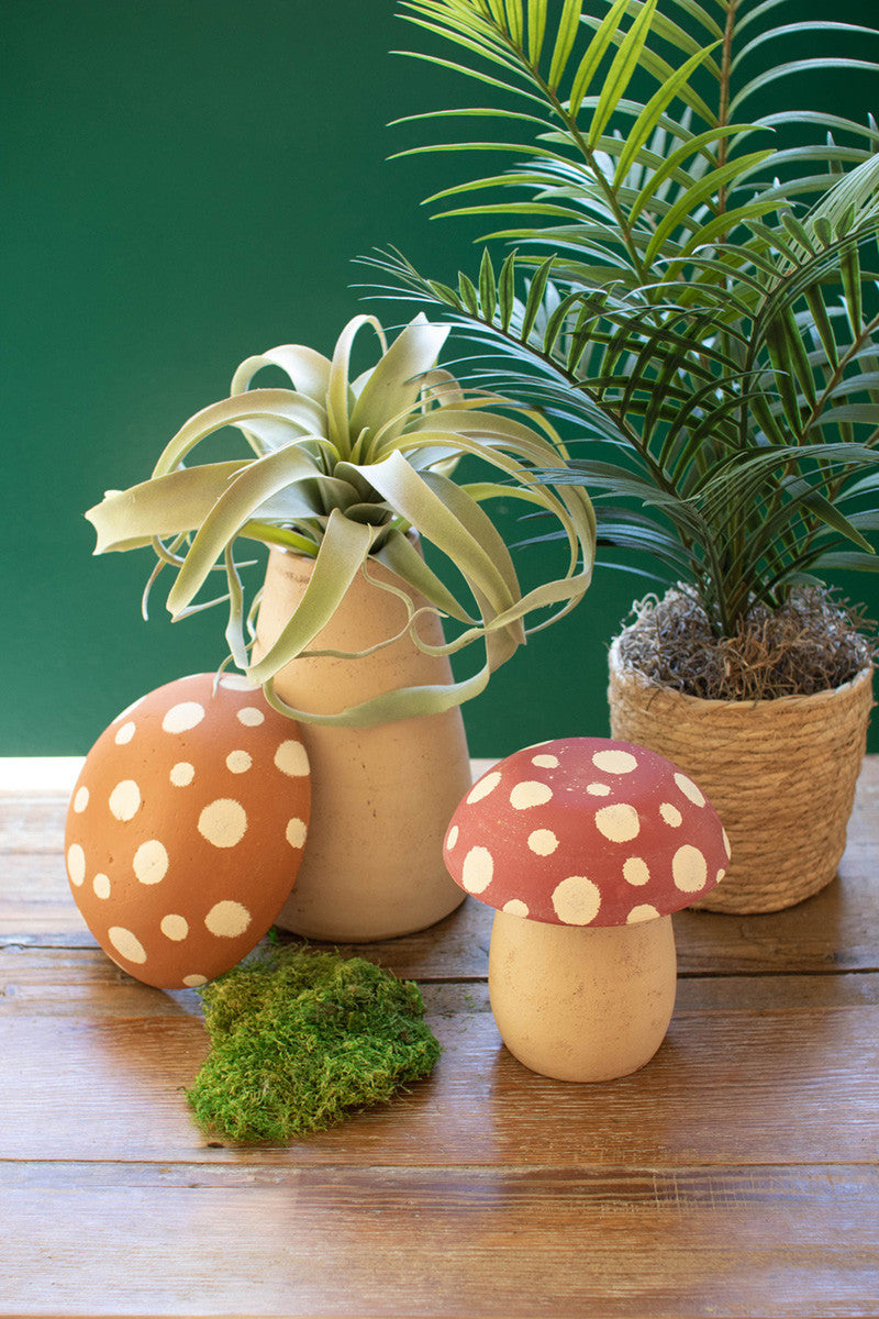 Mushroom Clay Canisters Set