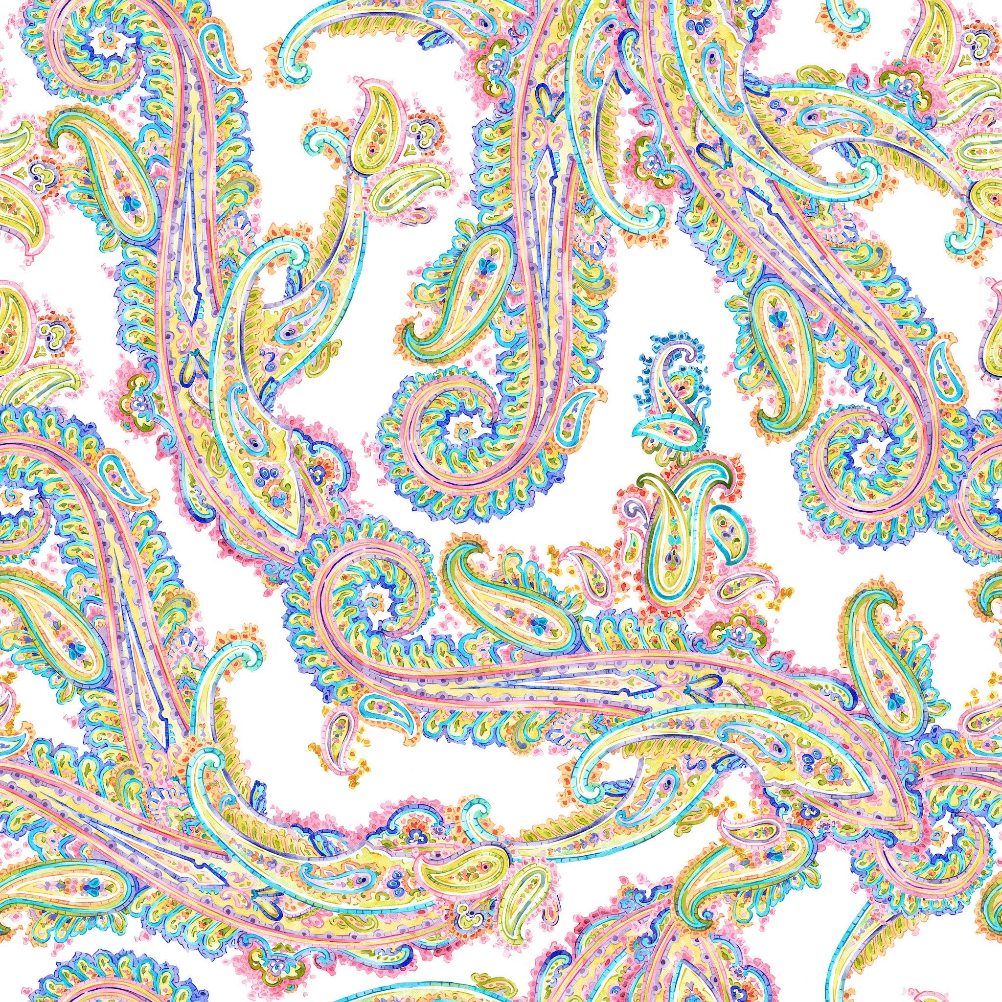 Paisley Peel And Stick Wallpaper Making It Modern Bold Colorful Neon   PMREADYPAISLYcopy 