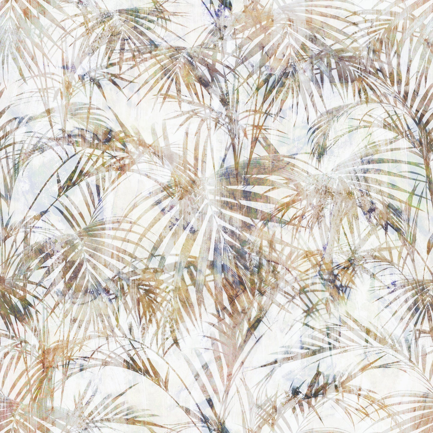 Vintage Palm Foliage | Peel and Stick | Fabric Wallpaper
