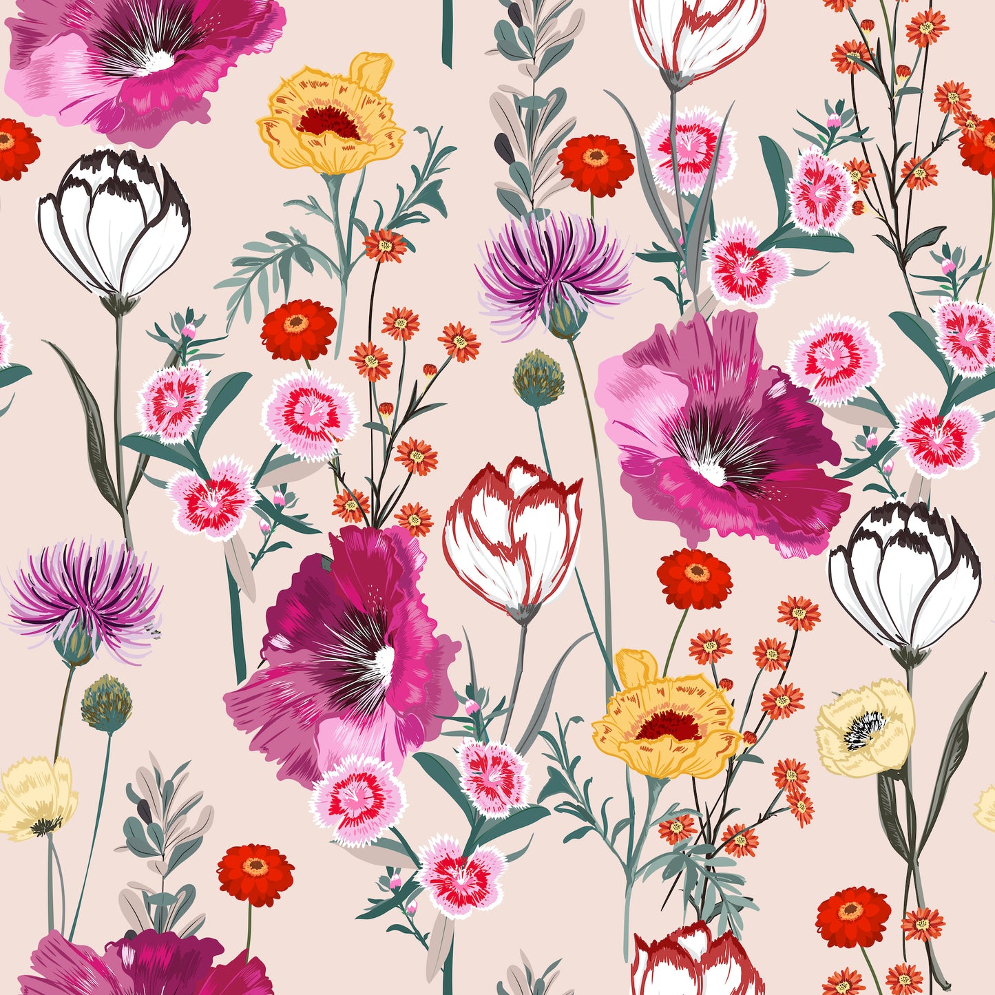 pink floral teen wallpaper peel and stick removable