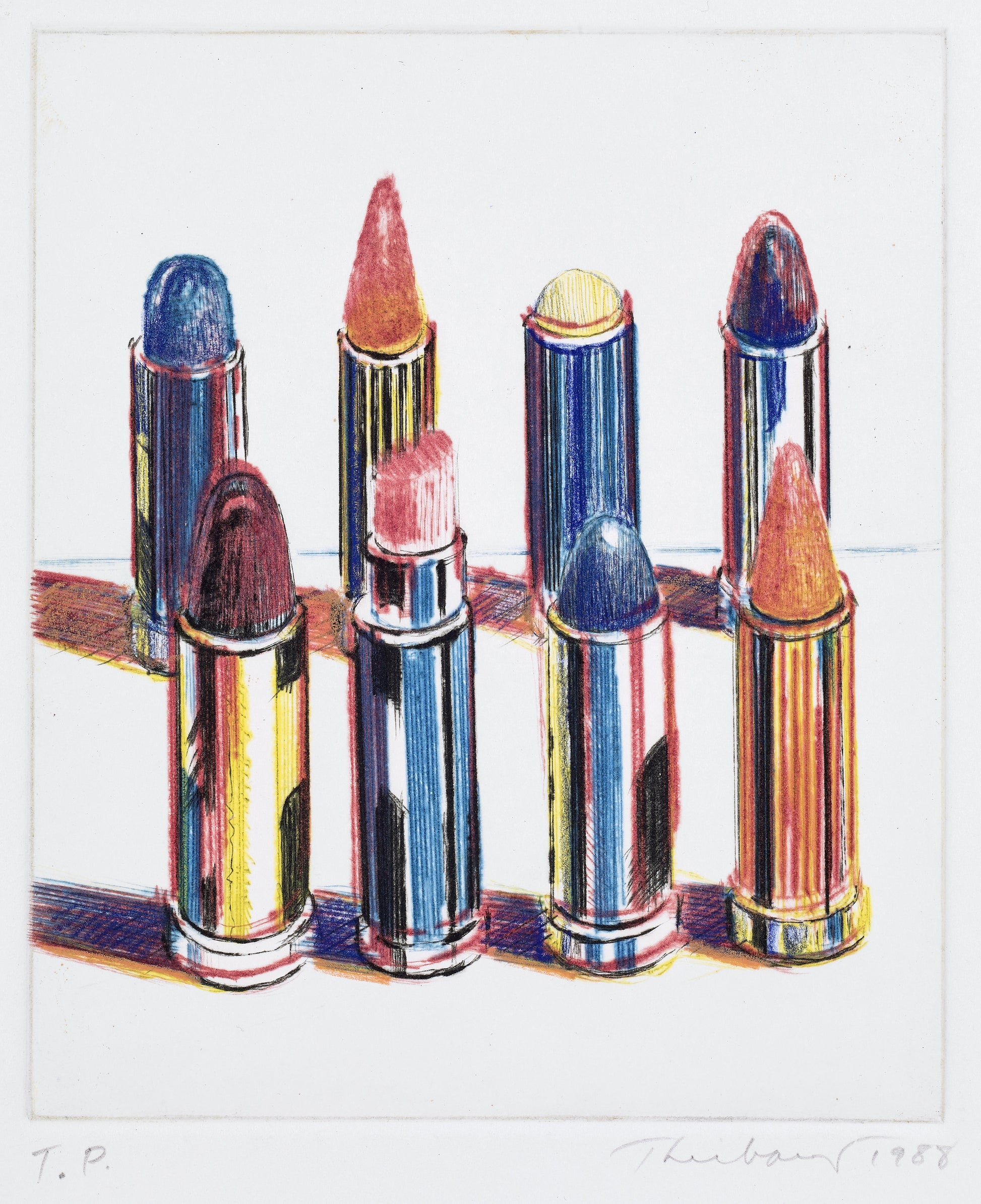 wayne thiebaud lipsticks fine art museum print
