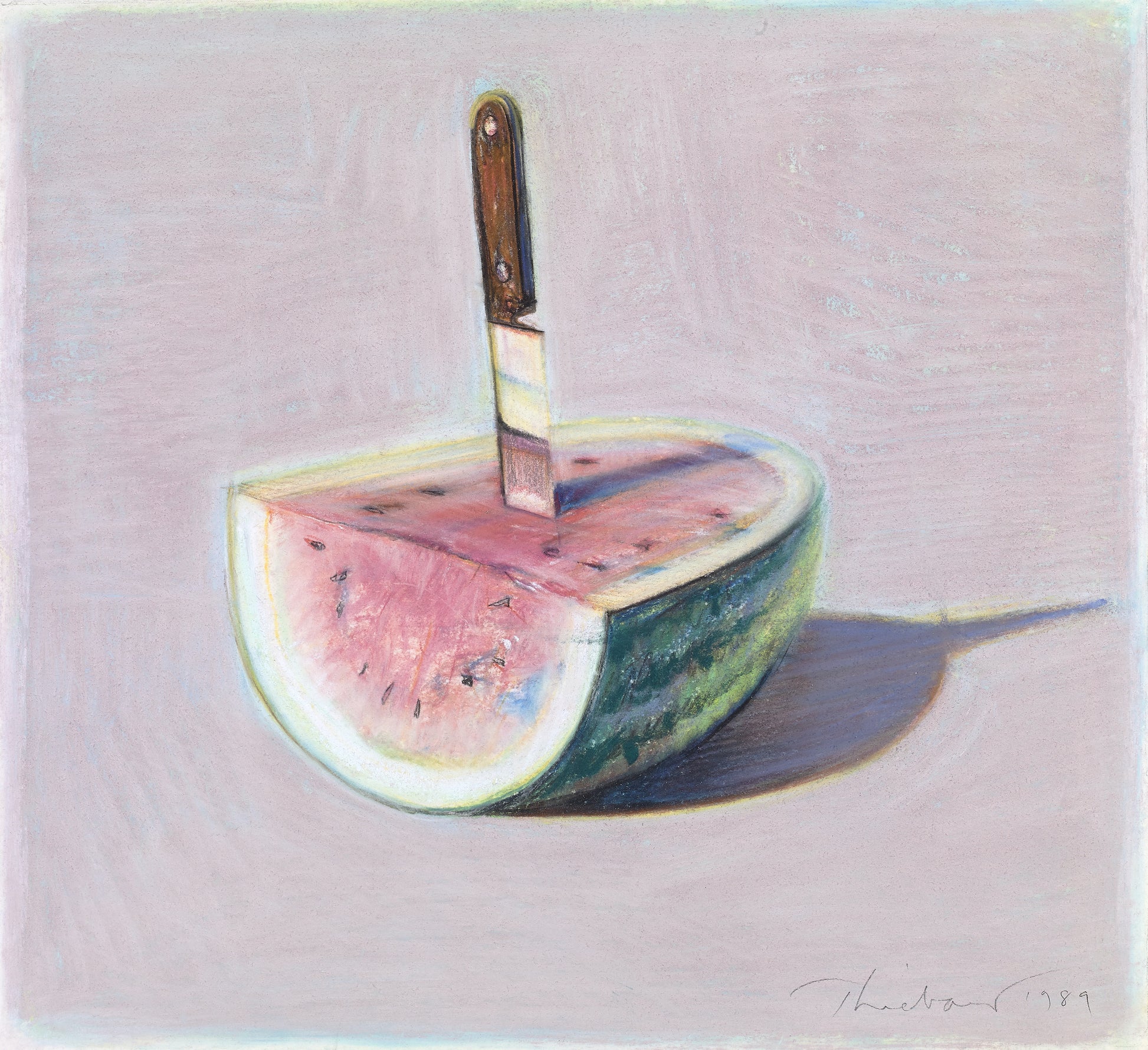 wayne thiebaud watermelon and knife fine art museum print
