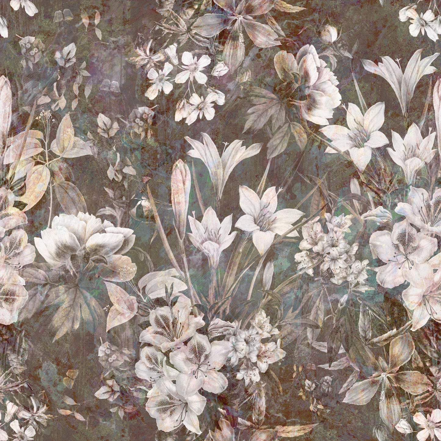 True Vintage Floral | Peel and Stick | Fabric Wallpaper