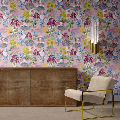 Retro Rabbit | Pre-Pasted Wallpaper