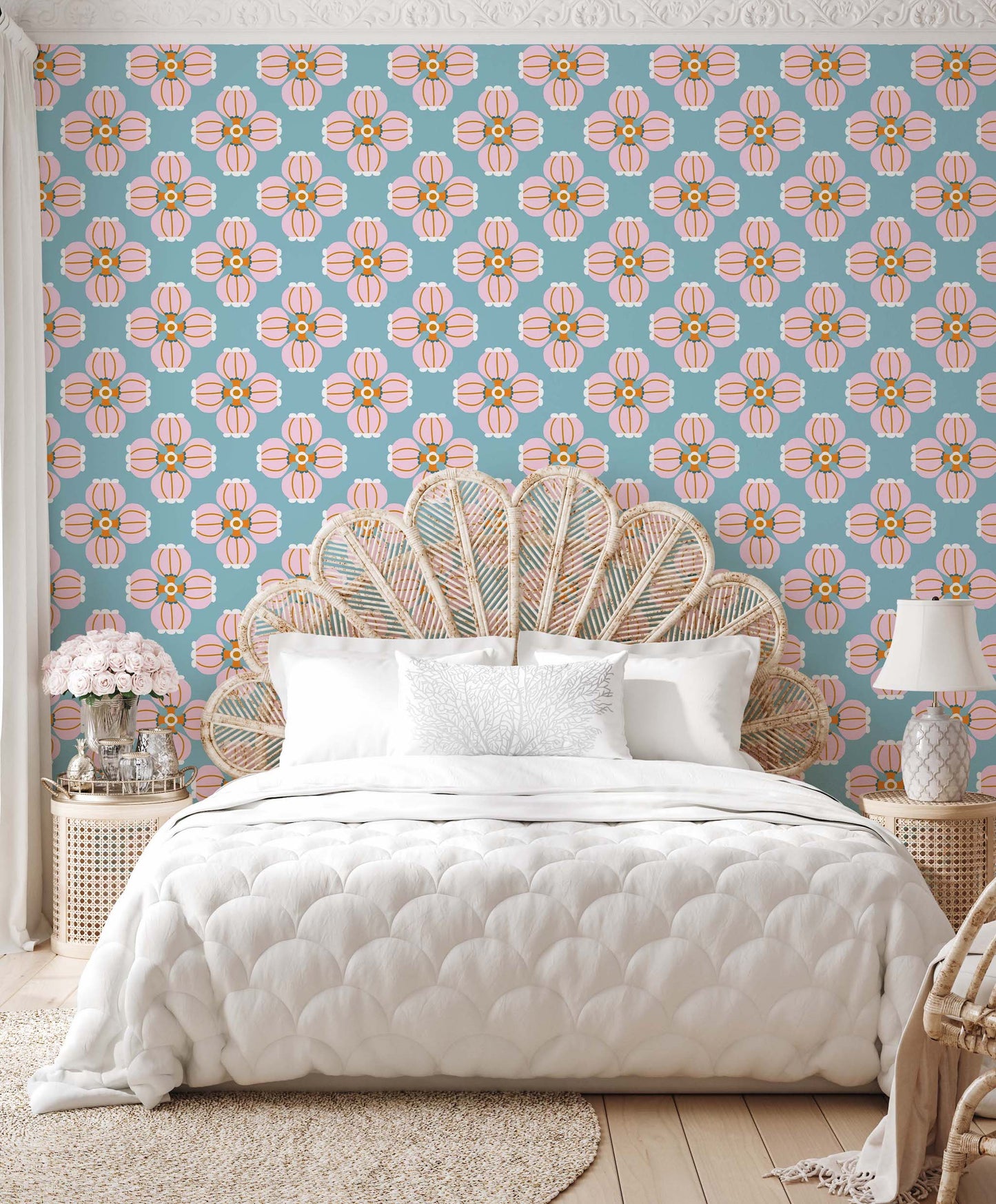 Blossom | Peel and Stick | Fabric Wallpaper
