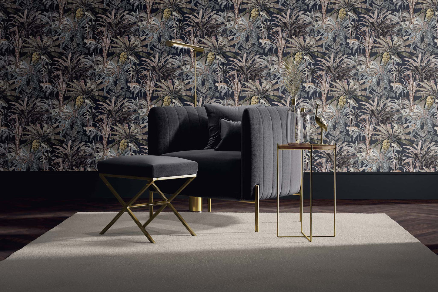 Luxury Jungle | Peel and Stick | Fabric Wallpaper