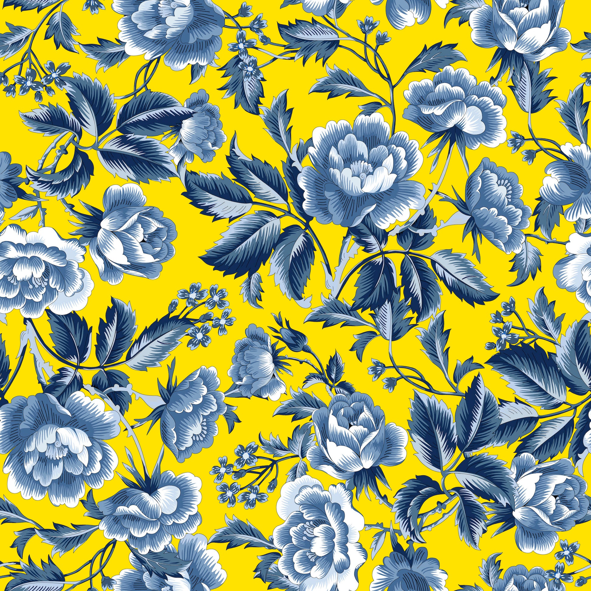 blue denim roses peel and stick removable fabric wallpaper