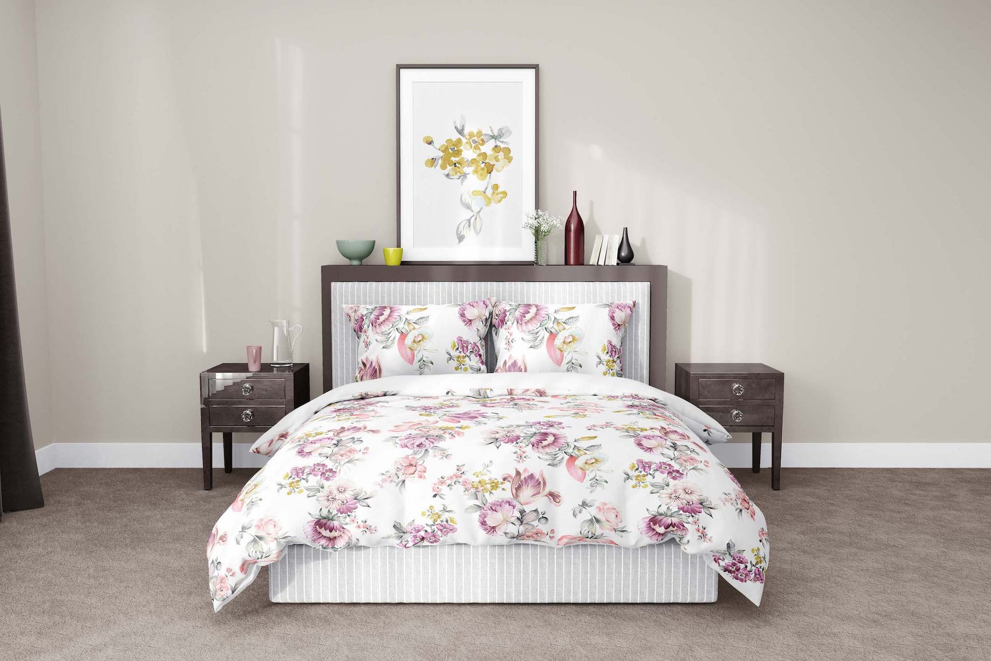 soft vintage floral pattern cotton bedding duvet