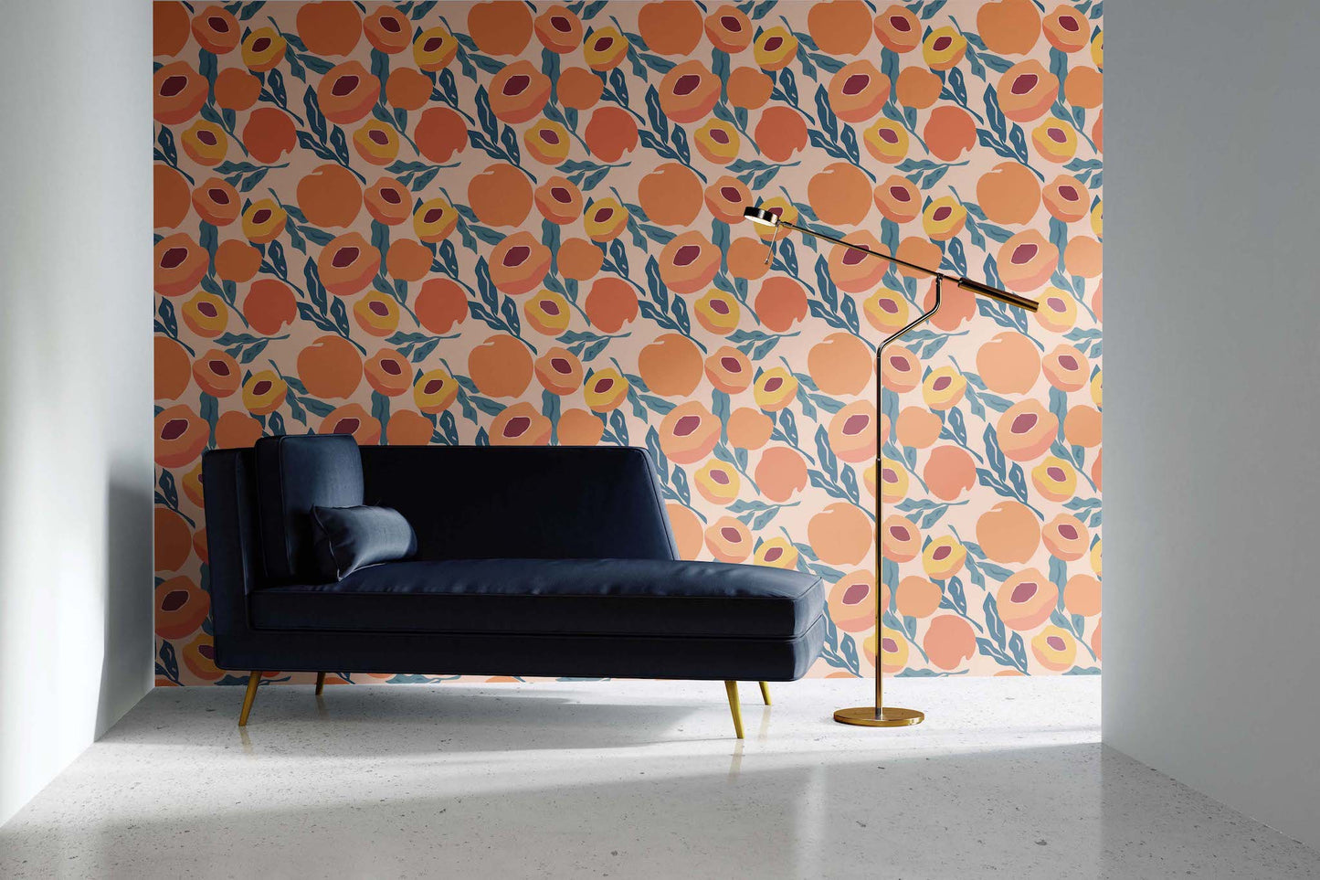 Just Peachy | Peel and Stick | Fabric Wallpaper