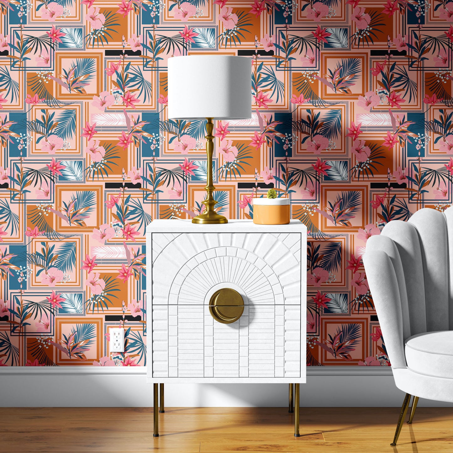 Beach House | Peel and Stick | Fabric Wallpaper