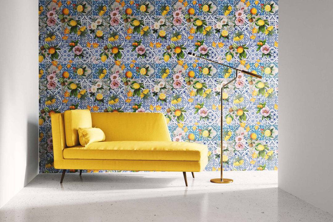 tile patterned wallpaper